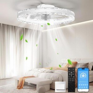 Remote-Controlled 20'' Ceiling Fan with Lights