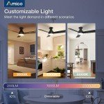 Amico 42-Inch Ceiling Fan with Light & Remote