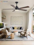 2 Pack Modern 52" Ceiling Fans with Lights