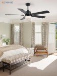 2 Pack Modern 52" Ceiling Fans with Lights