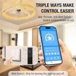 Remote-Controlled 20'' Ceiling Fan with Lights