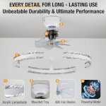 Remote-Controlled 20'' Ceiling Fan with Lights