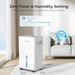 1500 Sq.ft Quiet Dehumidifier with Smart Control