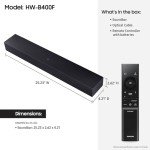 Samsung B-Series HW B400F 2.0 Soundbar with Subwoofer