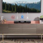 Compact 90W Sound Bar with Subwoofer for TV