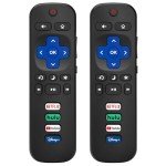 Replacement Remote for Roku TVs (2 Pack)