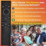 Samsung Smart TV Remote Replacement with Voice Control