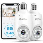 AlkiVision 2K Outdoor Smart Bulb Security Cameras
