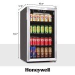 Honeywell 115 Can Mini Beverage Refrigerator with Glass Door