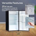 Compact 3.2 Cu.Ft. Black Refrigerator with Freezer