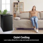 Compact 3.2 Cu.Ft. Black Refrigerator with Freezer