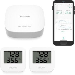 Smart Wireless Temperature & Humidity Sensors - 2 Pack