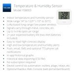 Smart Wireless Temperature & Humidity Sensors - 2 Pack
