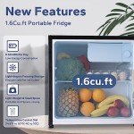 BANGSON 1.6 Cu.Ft Mini Refrigerator with Freezer