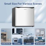 BANGSON 1.6 Cu.Ft Mini Refrigerator with Freezer
