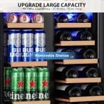 24" Dual Zone Wine & Beverage Refrigerator - Black