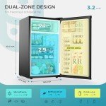 Compact Mini Fridge with Freezer - 3.2 Cu.Ft