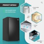 Compact Mini Fridge with Freezer - 3.2 Cu.Ft