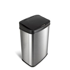 NINESTARS Touchless Motion Sensor Trash Can, 13 Gal