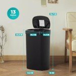 Touchless 13 Gallon Trash Can with Lid