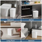 Smart Touchless Bathroom Trash Can - 2 Pack