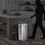 simplehuman 45L Automatic Sensor Trash Can, Stainless Steel