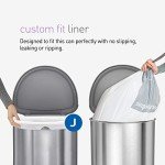 simplehuman 45L Automatic Sensor Trash Can, Stainless Steel