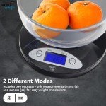 Digital Kitchen Scale with Bowl for Cooking