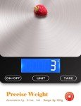 Digital Kitchen Scale - 33lb Rechargeable Stainless Steel