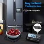 Stainless Steel Digital Food Scale with Detachable Display