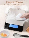 Digital Kitchen Scale - 33lb Rechargeable Stainless Steel