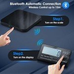 Stainless Steel Digital Food Scale with Detachable Display
