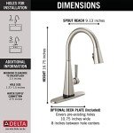 Delta Lenta Touch Kitchen Faucet with Pull Down Sprayer