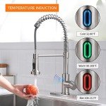 Touchless LED Kitchen Faucet with Motion Sensor