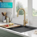Kraus Oletto Touchless Kitchen Faucet in Brass