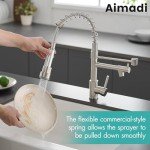 AIMADI Modern Stainless Steel Kitchen Faucet with Sprayer