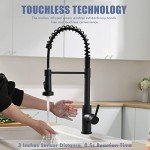 GIMILI Matte Black Touchless Kitchen Faucet with Sprayer