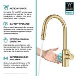 Kraus Oletto Touchless Kitchen Faucet in Brass