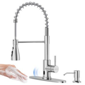 Smart Touchless Kitchen Faucet with Pull Down Sprayer