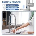 Smart Touchless Kitchen Faucet with Pull Down Sprayer
