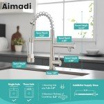 AIMADI Modern Stainless Steel Kitchen Faucet with Sprayer
