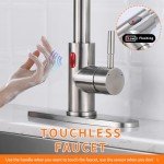 Touchless LED Kitchen Faucet with Motion Sensor