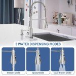 Smart Touchless Kitchen Faucet with Pull Down Sprayer