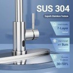 Smart Touchless Kitchen Faucet with Pull Down Sprayer
