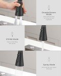 Touchless Matte Black Kitchen Faucet with Soap Dispenser