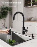 Touchless Matte Black Kitchen Faucet with Soap Dispenser