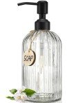 Stylish 18Oz Glass Soap Dispenser with Pump