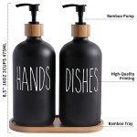 Stylish Black Soap Dispenser Set for Kitchen