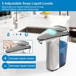 Touchless Soap Dispenser with Adjustable Levels - Silver