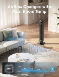 Smart Bladeless Tower Fan with WiFi & Remote